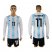Argentina #11 Di Maria Home Long Sleeves Soccer Country Jersey