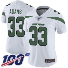 Nike New York Jets #33 Jamal Adams White Womens Stitched NFL 100th Season Vapor Limited Jersey
