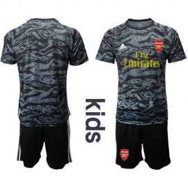 Arsenal Blank Black Goalkeeper Kid Soccer Club Jersey