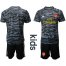 Arsenal Blank Black Goalkeeper Kid Soccer Club Jersey