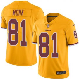 Nike Washington Football Team #81 Art Monk Gold Mens Stitched NFL Limited Rush Jersey