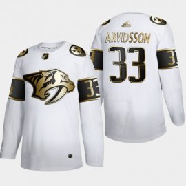 Nashville Predators #33 Viktor Arvidsson Mens Adidas White Golden Edition Limited Stitched NHL Jersey