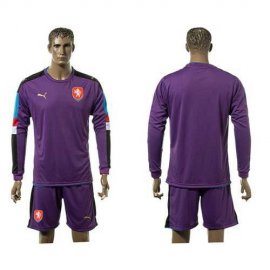 Czech Blank Purple Goalkeeper Long Sleeves Soccer Country Jersey