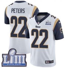 Nike Los Angeles Rams #22 Marcus Peters White Super Bowl LIII Bound Youth Stitched NFL Vapor Untouchable Limited Jersey