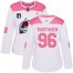 Adidas Colorado Avalanche #96 Mikko Rantanen White/Pink 2022 Stanley Cup Final Patch Authentic Fashion Womens Stitched NHL Jersey Womens