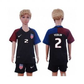 USA #2 Yedlin Away Kid Soccer Country Jersey