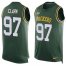 Nike Green Bay Packers #97 Kenny Clark Green Team Color Mens Stitched NFL Limited Tank Top Jersey