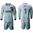 Atletico Madrid #1 Moya Third Long Sleeves Soccer Club Jersey