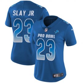 Nike Detroit Lions #23 Darius Slay Jr Royal Womens Stitched NFL Limited NFC 2019 Pro Bowl Jersey