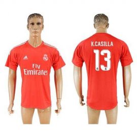 Real Madrid #13 K.Casilla Red Goalkeeper Soccer Club Jersey