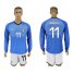 Italy #11 Immobile Blue Home Long Sleeves Soccer Country Jersey