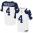 Nike Dallas Cowboys #4 Dak Prescott White Thanksgiving Throwback Mens Stitched NFL Elite Jersey