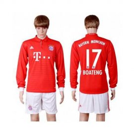 Bayern Munchen #17 Boateng Home Long Sleeves Soccer Club Jersey