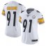 Nike Pittsburgh Steelers #91 Kevin Greene White Womens Stitched NFL Vapor Untouchable Limited Jersey