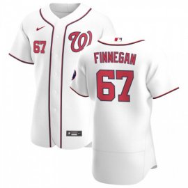 Washington Nationals #67 Kyle Finnegan Mens Nike White Home 2020 Authentic Player MLB Jersey