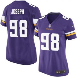 Nike Minnesota Vikings #98 Linval Joseph Purple Team Color Womens Stitched NFL Elite Jersey