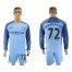 Manchester City #72 Iheanacho Home Long Sleeves Soccer Club Jersey