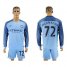 Manchester City #72 Iheanacho Home Long Sleeves Soccer Club Jersey