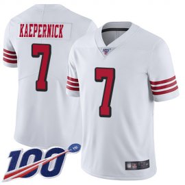 Nike San Francisco 49ers #7 Colin Kaepernick White Rush Mens Stitched NFL Limited 100th Season Jersey