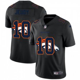 Denver Broncos #10 Jerry Jeudy Mens Nike Team Logo Dual Overlap Limited NFL Jersey Black