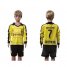 Dortmund #7 Hofmann Home Long Sleeves Kid Soccer Club Jersey