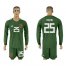 Spain #25 Reina Army Green Long Sleeves Goalkeeper Soccer Country Jersey