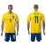 Brazil #11 Oscar Home Soccer Country Jersey