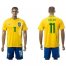 Brazil #11 Oscar Home Soccer Country Jersey