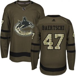 Adidas Vancouver Canucks #47 Sven Baertschi Green Salute to Service Youth Stitched NHL Jersey