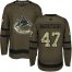 Adidas Vancouver Canucks #47 Sven Baertschi Green Salute to Service Youth Stitched NHL Jersey