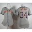 Houston Astros #34 Nolan Ryan Grey Road Womens Stitched MLB Jersey