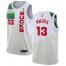 Nike Milwaukee Bucks #13 Jordan Nwora Womens 2021 NBA Finals Champions Swingman Earned Edition Jersey White Womens