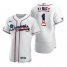 Atlanta Braves #1 Ozzie Albies Mens Nike White Fluttering USA Flag Limited Edition Authentic MLB Jersey