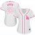 Los Angeles Dodgers #23 Kirk Gibson White/Pink Fashion Womens Stitched MLB Jersey