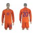Holland #20 De Jong Home Long Sleeves Soccer Country Jersey