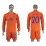 Holland #20 De Jong Home Long Sleeves Soccer Country Jersey