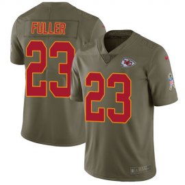 Nike Kansas City Chiefs #23 Kendall Fuller Olive Mens Stitched NFL Limited 2017 Salute to Service Jersey