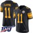Nike Pittsburgh Steelers #11 Chase Claypool Black Mens Stitched NFL Limited Rush 100th Season Jersey