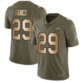 Nike Washington Football Team #29 Derrius Guice Olive/Gold Mens Stitched NFL Limited 2017 Salute To Service Jersey