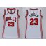 Womens Bulls #23 Michael Jordan White Dress Stitched NBA Jersey