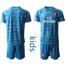 Arsenal Blank Light Blue Goalkeeper Kid Soccer Club Jersey