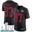 Nike San Francisco 49ers #97 Nick Bosa Black Super Bowl LIV 2020 Alternate Mens Stitched NFL Vapor Untouchable Limited Jersey
