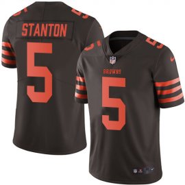 Nike Cleveland Browns #5 Drew Stanton Brown Mens Stitched NFL Limited Rush Jersey