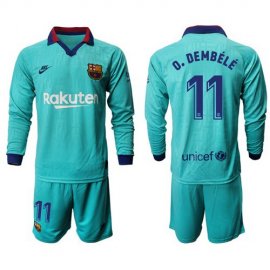 Barcelona #11 O.Dembele Third Long Sleeves Soccer Club Jersey