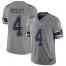 Nike Dallas Cowboys #4 Dak Prescott Gray Youth Stitched NFL Limited Inverted Legend Jersey