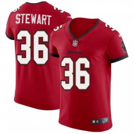 Tampa Bay Buccaneers #36 M.J. Stewart Mens Nike Red Vapor Elite Jersey