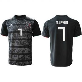 Mexico #7 M.Layun Black Soccer Country Jersey