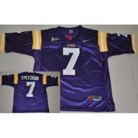 LSU Tigers 7 Patrick Peterson Purple College Football Jersey