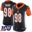 Nike Cincinnati Bengals #98 D.J. Reader Black Team Color Womens Stitched NFL 100th Season Vapor Untouchable Limited Jersey