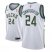 Nike Milwaukee Bucks #24 Pat Connaughton 2021 NBA Finals Champions Swingman Association Edition Jersey White Mens